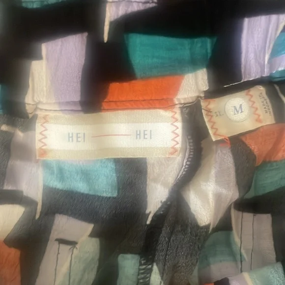 Anthropologie Geometric Patterned Pants  hei hei Ginza M - Picture 5 of 9